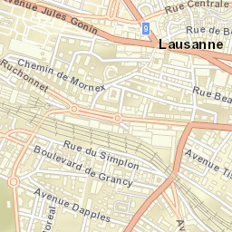 Lausanne Street Map