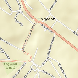 Hőgyész Street Map