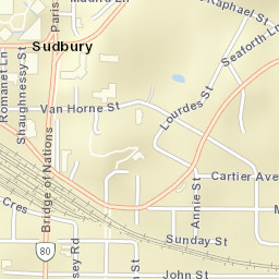 Greater Sudbury Street Map