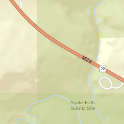 State Highway M-28, Trout Creek, MI Street Map