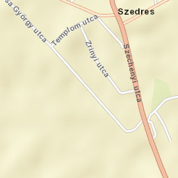 Szedres Street Map