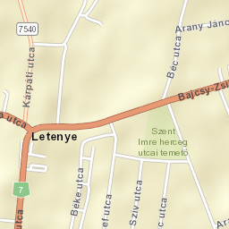 Letenye Street Map