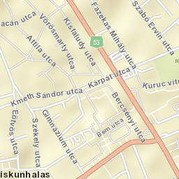 Kiskunhalas Street Map