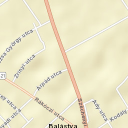 Balástya Street Map