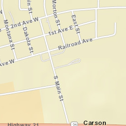 100-198 2nd Avenue, Carson, ND 58529 Street Map