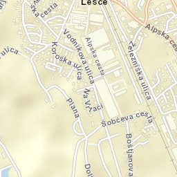 Lesce Street Map
