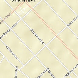 Sándorfalva Street Map