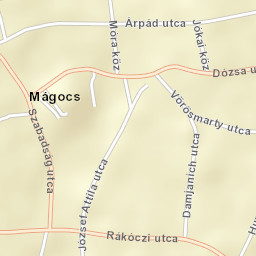 Mágocs Street Map
