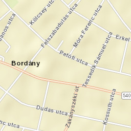 Bordány Street Map