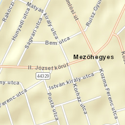 Mezőhegyes Street Map
