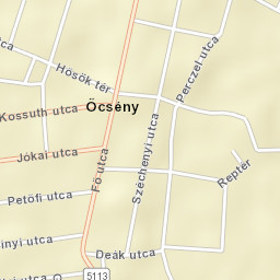 Őcsény Street Map