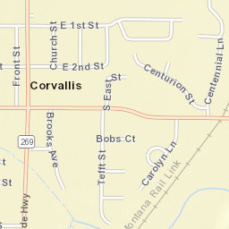1005 Front St Corvallis MT 59828 Street Map