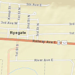 Fifth Ave W Ryegate MT Street Map