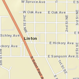US-83 Linton North Dakota Street Map