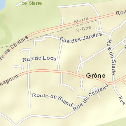 Grône Street Map