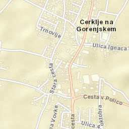 Cerklje na Gorenjskem Street Map