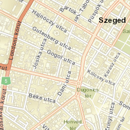 Szeged Street Map