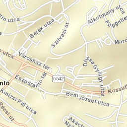 Komló Street Map