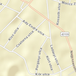 Kiszombor Street Map