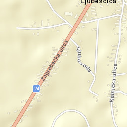 Ljubešćica Street Map
