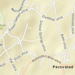 Pécsvárad Street Map