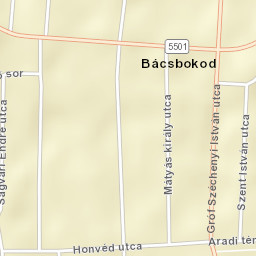 Bácsbokod Street Map