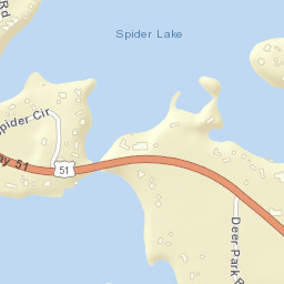 Manitowish Waters WI America Street Map