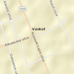 Vaskút Street Map