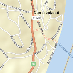 Dunaszekcső Street Map