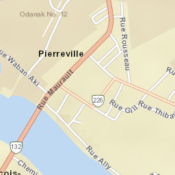 Pierreville Street Map