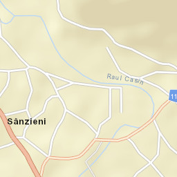Sânzieni Street Map