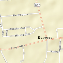 Babócsa Street Map