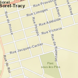 Sorel-Tracy Street Map