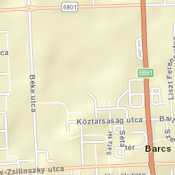 Barcs Street Map