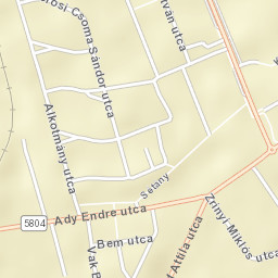 Harkány Street Map