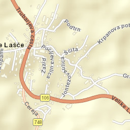 Velike Lašče Street Map