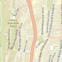 Gradska četvrt Gornji Grad - Medvescak Street Map