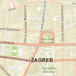 Gradska četvrt Donji grad Street Map