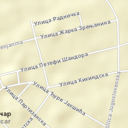 Bočar Street Map