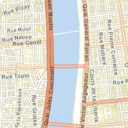 Lyon, France Street Map