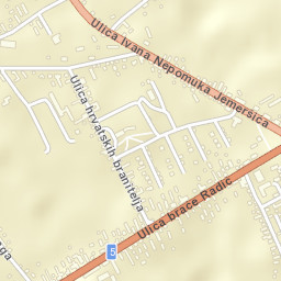 Grad Grubišno Polje Street Map