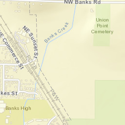 101-179 Northeast Commerce Street, Banks Street Map