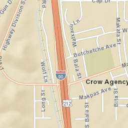Makawasha Avenue, Crow Agency, MT 59022 Street Map
