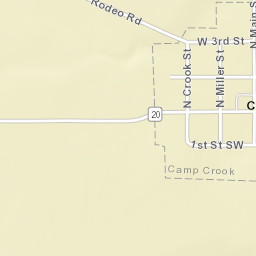 2nd St Camp Crook, South Dakota Street Map