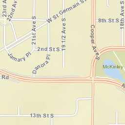 1101-1155 Cooper Avenue South Saint Cloud MN Street Map