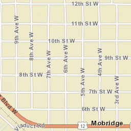 889-999 Highway 20, Mobridge, SD 57601 Street Map