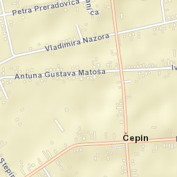 Čepin Street Map
