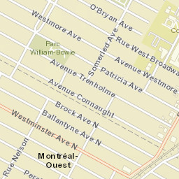 Montréal-Ouest Street Map