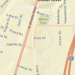 3301-3435 S Straits Hwy, Indian River, MI  Street Map