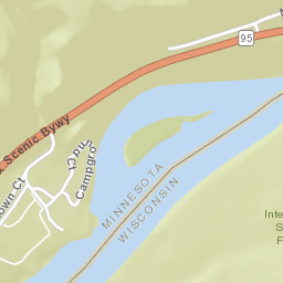 Saint Croix Trail Taylors Falls MN 55084 Street Map